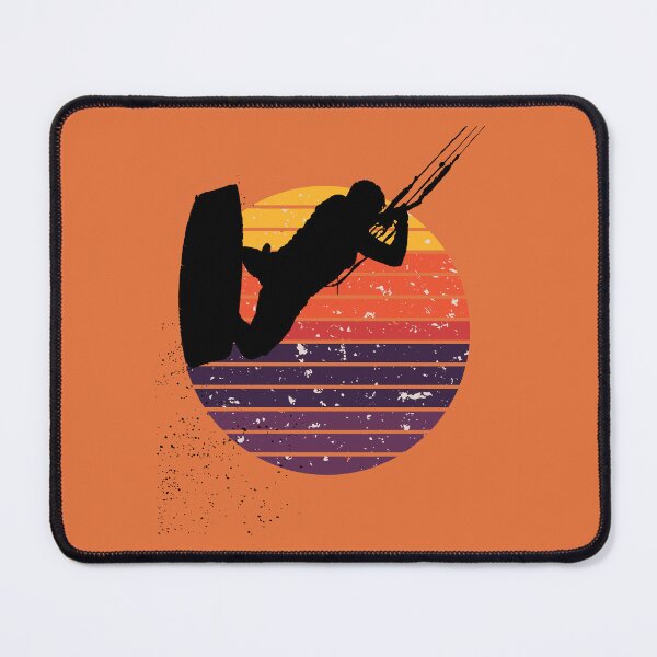 Item preview, Kitesurfing Action Kite And Surf Silhouette Retro Sunset designed and sold by taiche.