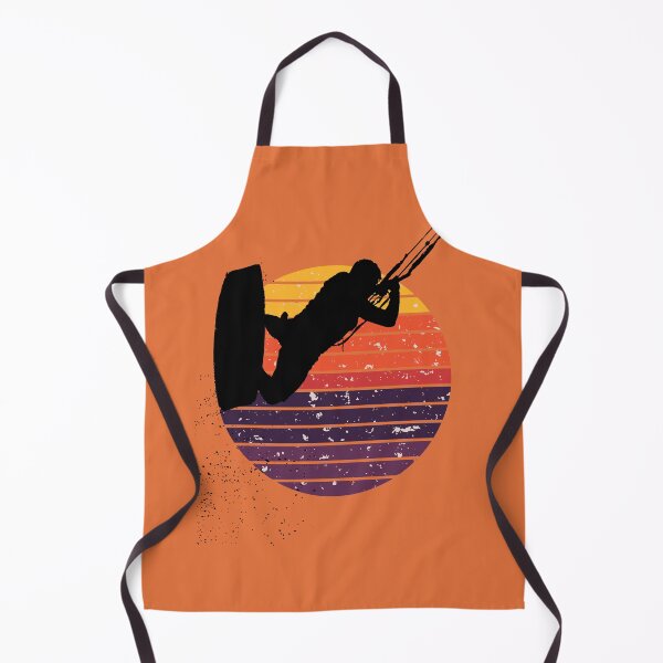 Item preview, Kitesurfing Action Kite And Surf Silhouette Retro Sunset designed and sold by taiche.