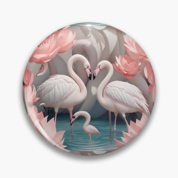 Item preview, Flamingo Whispers: Opulent Lotus Illusions in Exquisite Detail designed and sold by AmazingLab.