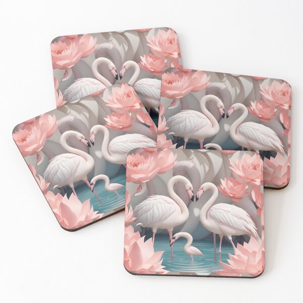 Item preview, Flamingo Whispers: Opulent Lotus Illusions in Exquisite Detail designed and sold by AmazingLab.