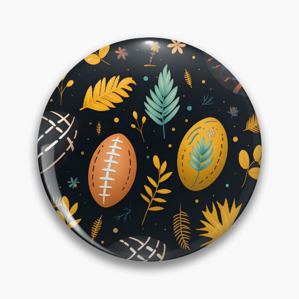 Item preview, “Falling Footballs”—Christmas In September, celebrating the football kickoff season which coincides with the Autumn Harvest. Autumn design, fall fashion, floral pattern. designed and sold by ignasirus.