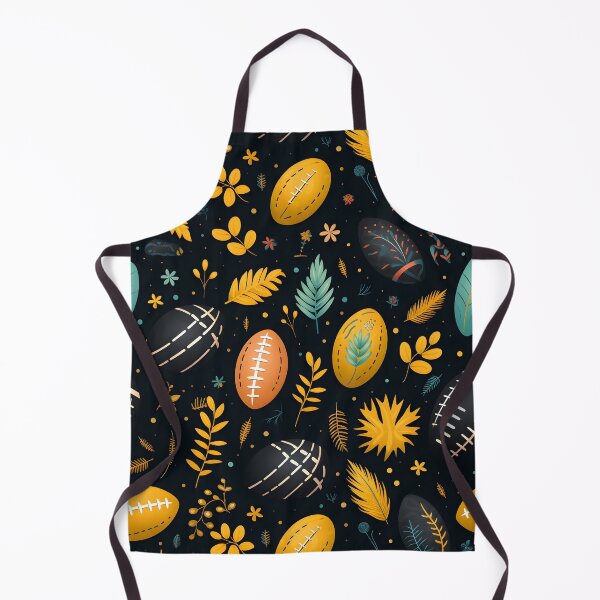 Item preview, “Falling Footballs”—Christmas In September, celebrating the football kickoff season which coincides with the Autumn Harvest. Autumn design, fall fashion, floral pattern. designed and sold by ignasirus.