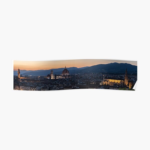 Wall Art - Florence City Skyline Panorama Poster