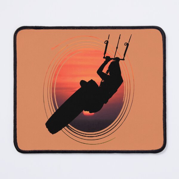 Item preview, Kitesurfer Kitesurfing Lover Black Silhouette Sunset designed and sold by taiche.