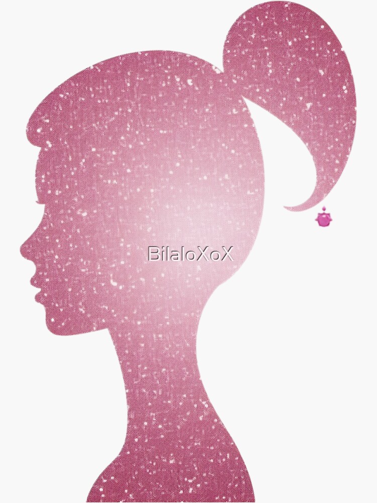 Barbie Silhouette Glitter T-Shirt - Vintage Charm, Ethereal Reflections,  Iconic Logo - Pink Princess Fashion Sticker for Sale by BilaloXoX