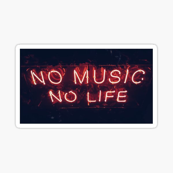 "Music neon red writing" Sticker for Sale by jsebouvi | Redbubble