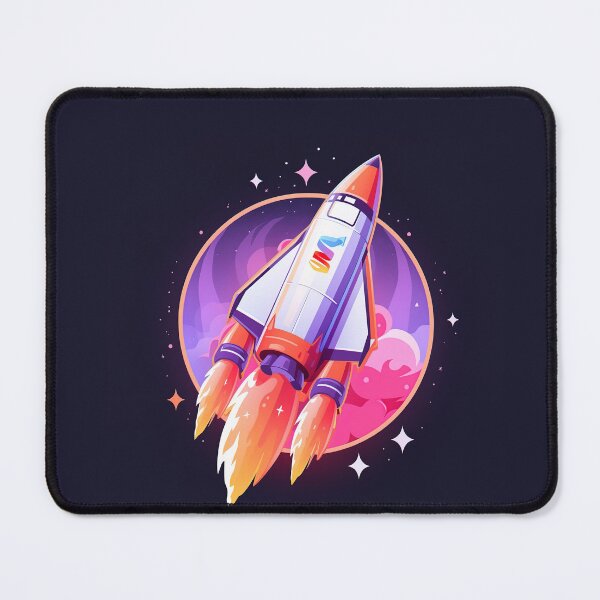 Item preview, Rocket illustration in space designed and sold by InfigoArt.