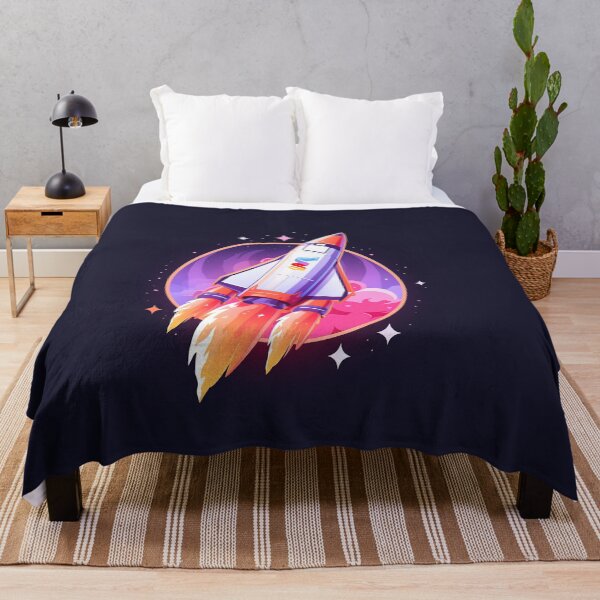 Item preview, Rocket illustration in space designed and sold by InfigoArt.