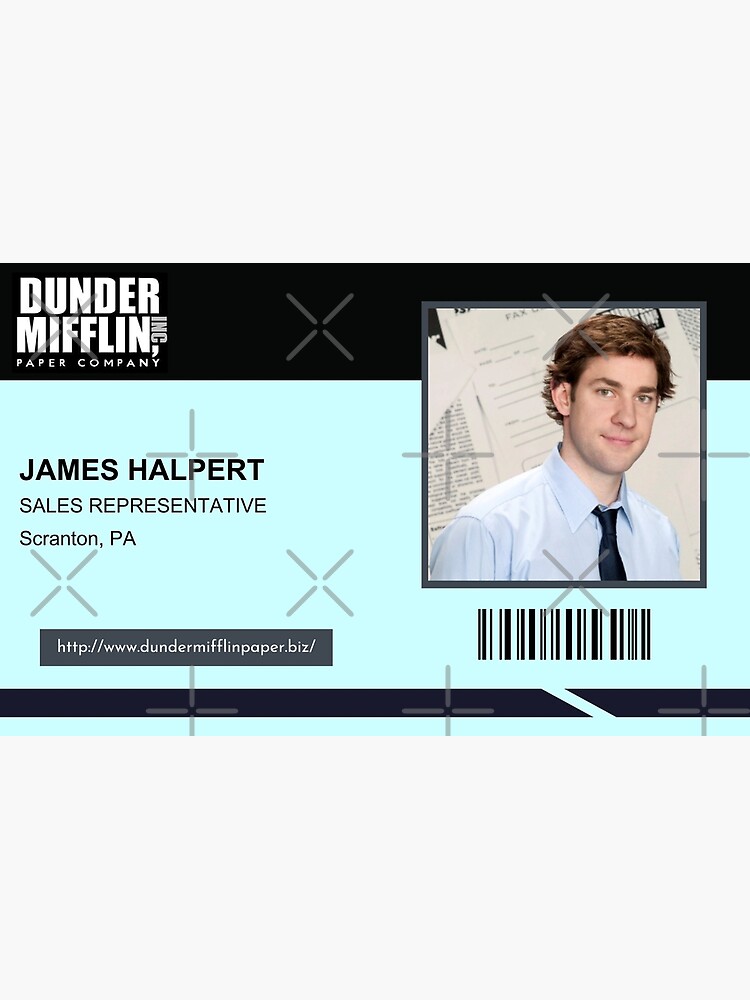  The Office Pam Halpert & Jim Halpert Dunder Mifflin Set of 2  ID Badges : Office Products