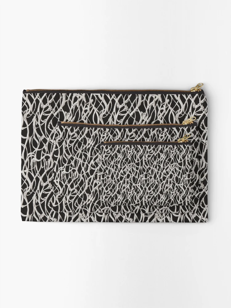 Thumbnail 2 of 4, Zipper Pouch, Ivory Vines designed and sold by Rothnaric.