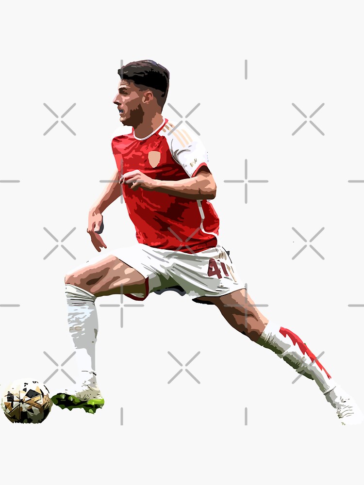 Pegatina con la obra «Declan Rice» de raffrasta Redbubble