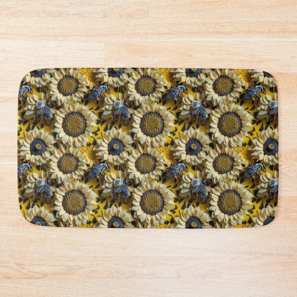 Item preview, Bee-Charmed Sunflowers: A 4K Trompe-l'oeil Spectacle designed and sold by AmazingLab.