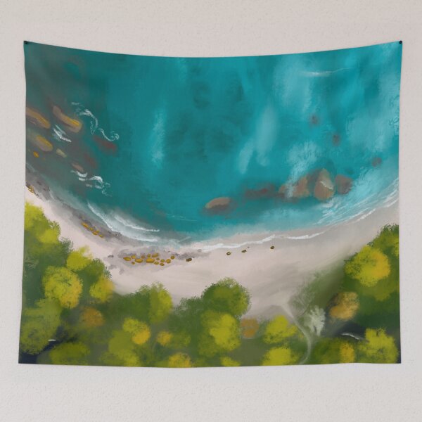 Item preview, Vista de pájaro de la playa tropical designed and sold by KaleyObsidia.