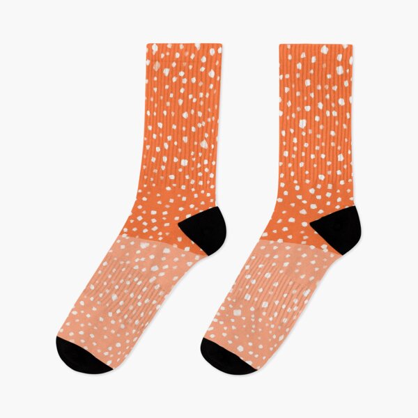 Item preview, Painted Smudge Dots Orange Apricot Cuffed Color Block Pattern designed and sold by kierkegaard.