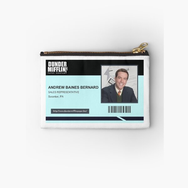 Item preview, Andy Bernard Employee ID Dunder Mifflin - The Office TV Show designed and sold by Spoiler Alert Merch Store.