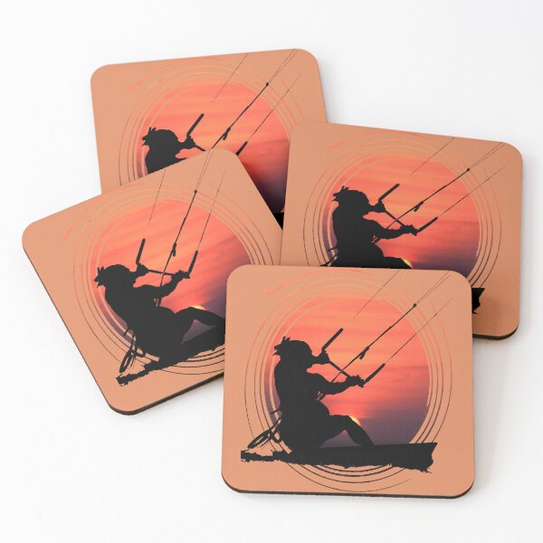 Item preview, Kitesurfer Action Water Sports Artistic Silhouette Sunset designed and sold by taiche.