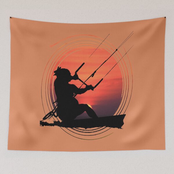 Item preview, Kitesurfer Action Water Sports Artistic Silhouette Sunset designed and sold by taiche.