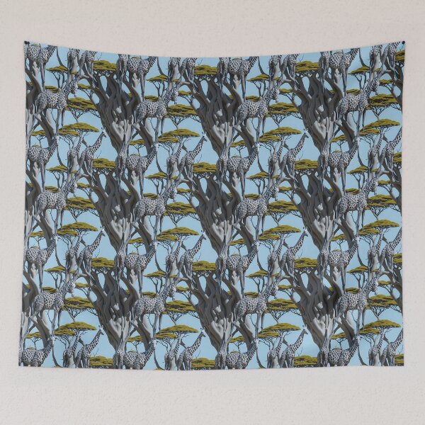 Item preview, Baobab Dreams Unveiled: 3D Op Art Giraffe Elegance designed and sold by AmazingLab.