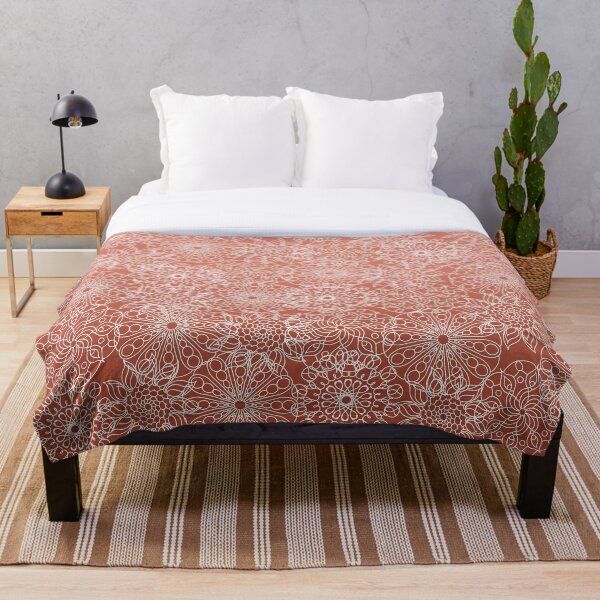 Item preview, Multiple Mandalas on a Vintage Burnt Sienna Ombré Background  designed and sold by Aureusglow.