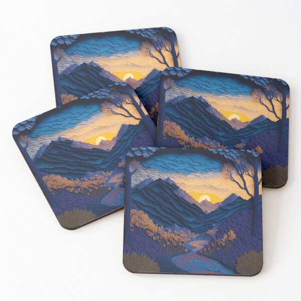 Item preview, Sunset Serenity: Hyperdetailed Paper Art of Denali National Park designed and sold by RedArtG09.