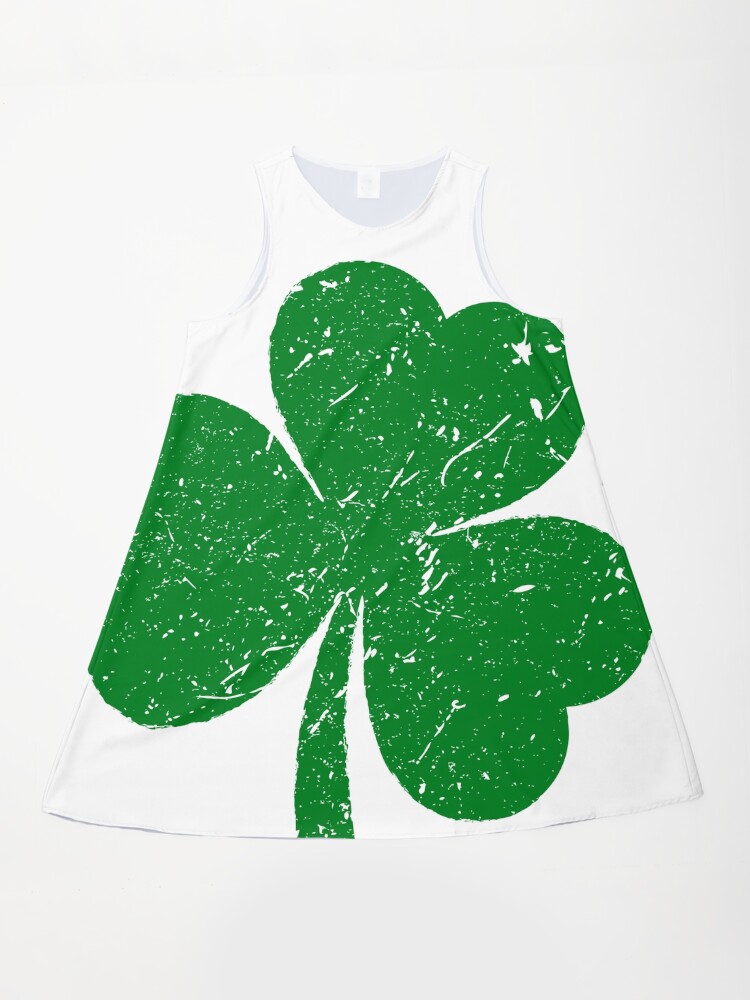 green shamrock dress St. Patrick's Day Shamrock Dress With Long Sleeves L main image 1