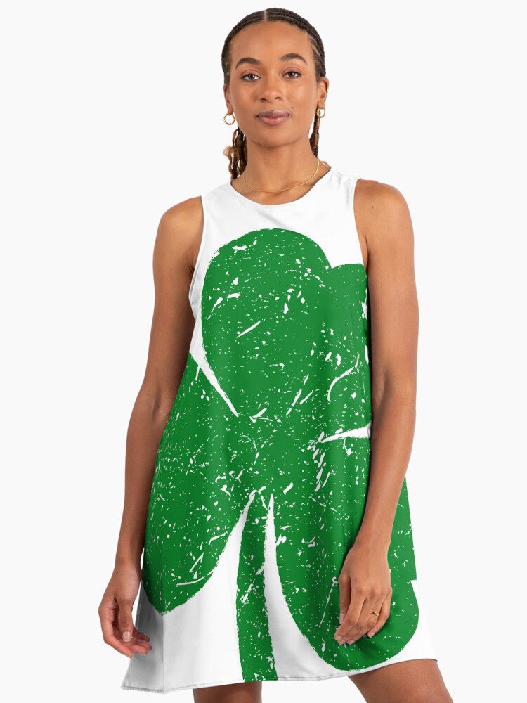 Distressed Green Shamrock St. Patrick's Day" A-Line Dress for Sale by  Chilli-Design | Redbubble