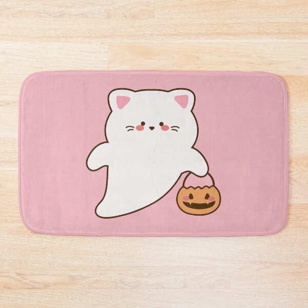 Item preview, The cute cat ghost holds a pumpkin basket designed and sold by NumbleRay.