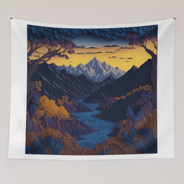 Item preview, Otherworldly Denali: Volumetric Lighting Paper Illustration in Oil Painting Mastery designed and sold by RedArtG09.