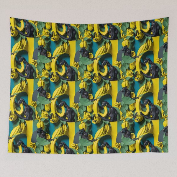 Item preview, Banana Dreamscape: Chimpanzee Illusions in Opulent Op Art designed and sold by AmazingLab.