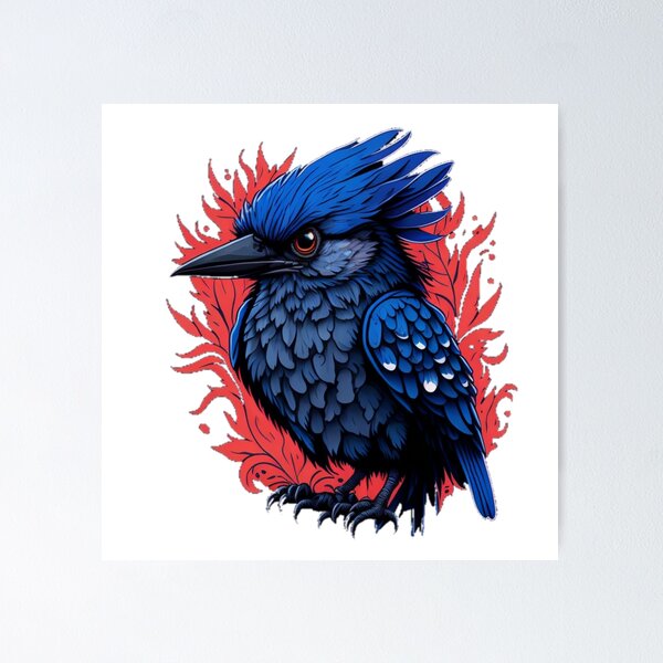Item preview, Fur Baby Vector Graphic Bluejay Animal  designed and sold by ShopSunday.