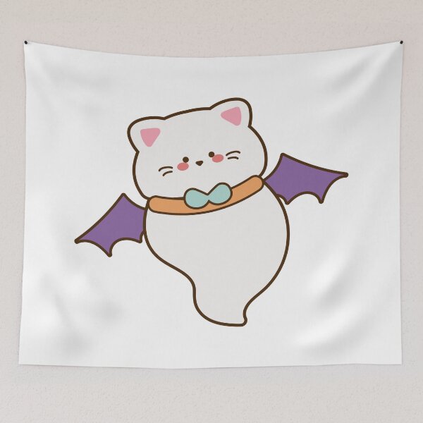 Item preview, Cute vampire cat ghost designed and sold by NumbleRay.