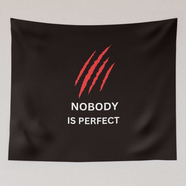 Item preview, NOBODY IS PERFECT CLASSIC BLACK T SHIRT designed and sold by sangram9337.