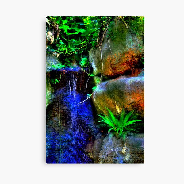 Sunken Gardens Waterfall One Canvas Print
