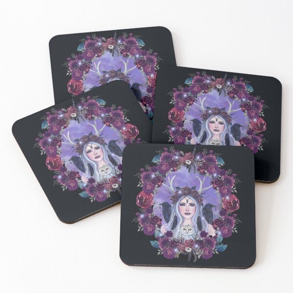 Item preview, Jaylah goddess with ravens and owl by Renee Lavoie designed and sold by Renee Lavoie.