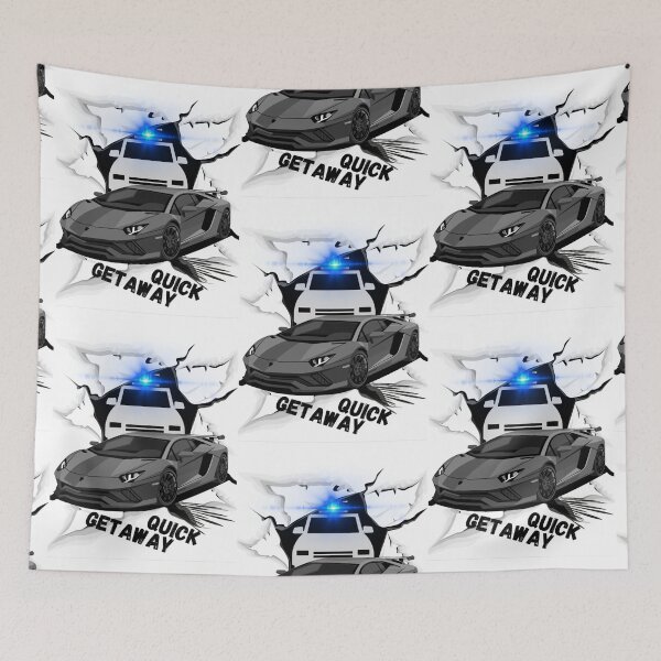 Item preview, Fast car speed police chase mock updesign Quick Getaway designed and sold by michaelstanton.