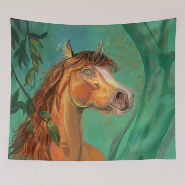 Item preview, Forest Unicorn Painting designed and sold by AK-Hevonen.