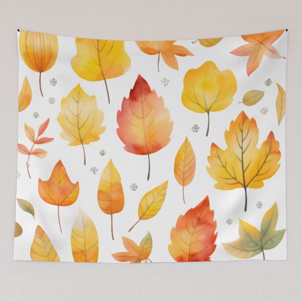 Item preview, Falling colorful autumn leaves designed and sold by grebie.