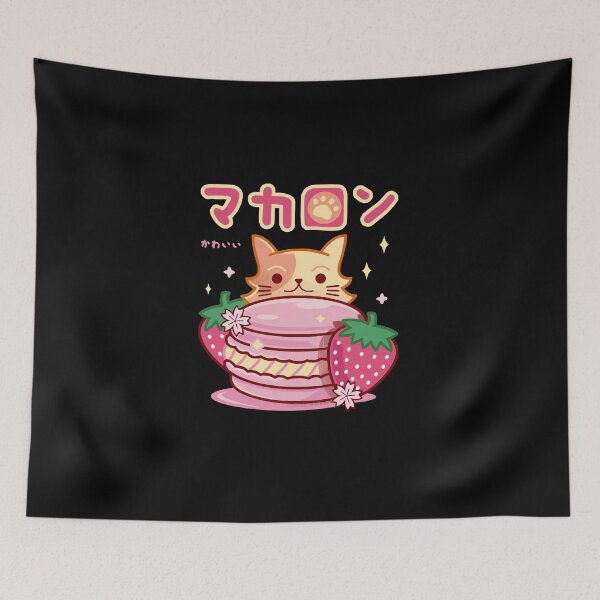 Item preview, Gato Macarrón Kawaii designed and sold by eliasmyerse.