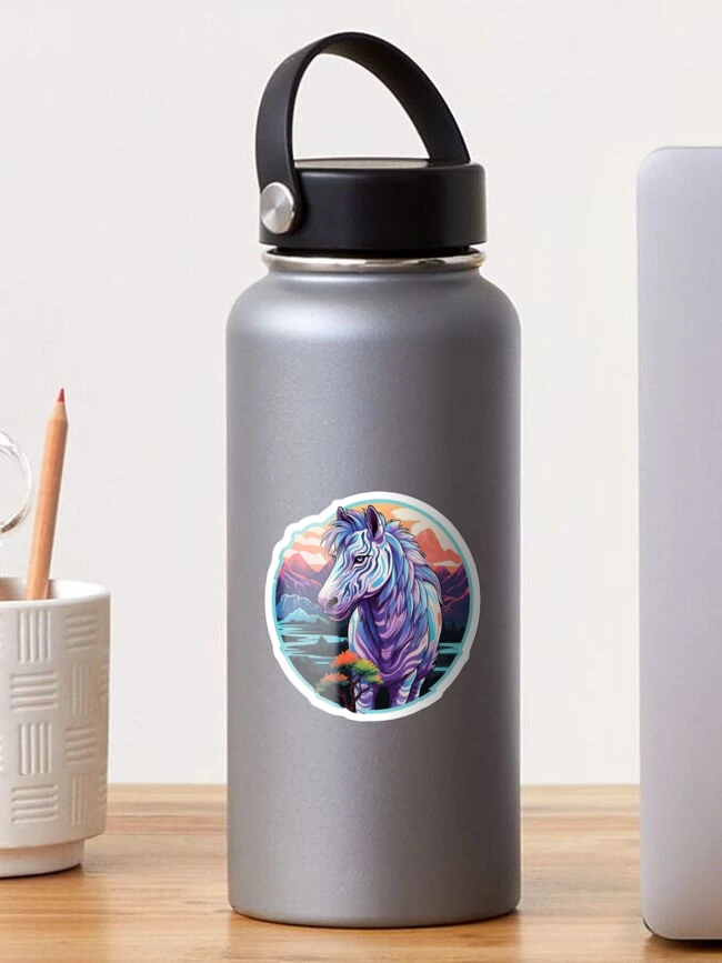 Imagen 1 de 3, Pegatina con la obra Azure Zebra, diseñada y vendida por RiffraffDesigns.