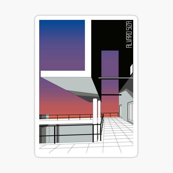 Alvaro Siza 6 - Sunset Sticker