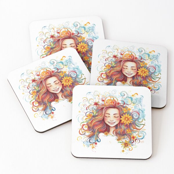 Item preview, Chica con pelo de acuarela designed and sold by FrescoDesign.