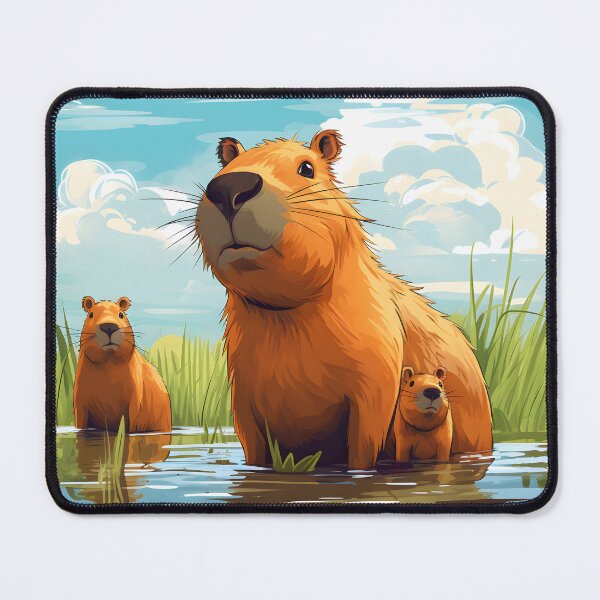 Item preview, A family of capybaras in the backwaters designed and sold by grebie.