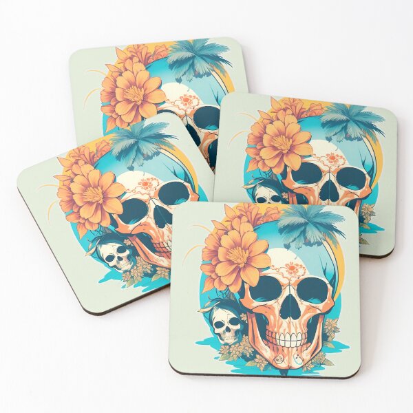 Item preview, Halloween Tropical Skull Art designed and sold by cyrusNONONEVER.