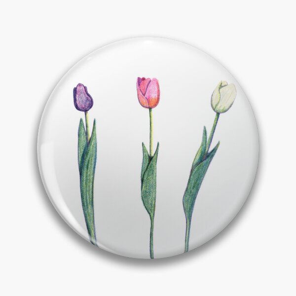 Item preview, Tulip flowers risograph retro illustration designed and sold by EngineerGoC.