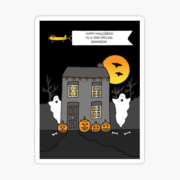 Item preview, Happy Halloween Grandson Spooky House designed and sold by KateTaylor.