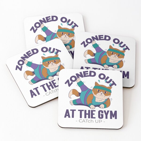 Item preview, Funny Zoned Out Cat Working Out In The Zone Cartoon designed and sold by jtancrum61.