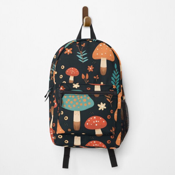 Item preview, Mushrooms Red Blue Orange Seamless Pattern designed and sold by AerinDigital.