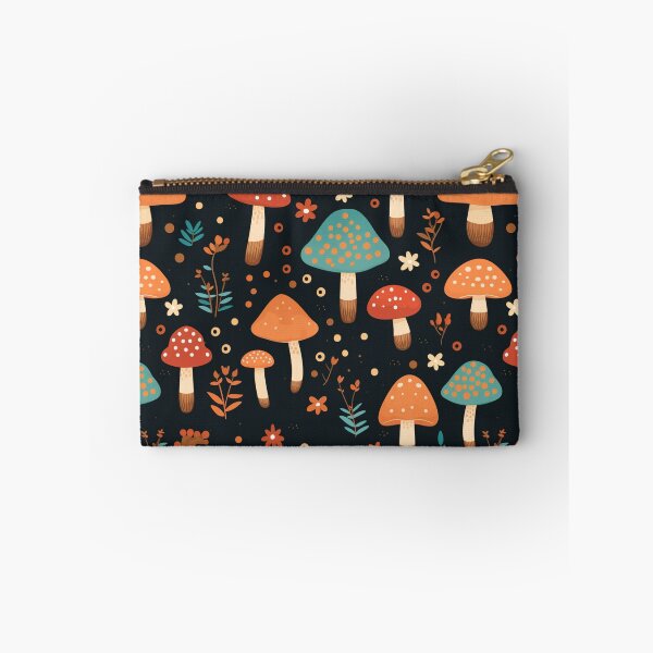 Item preview, Mushrooms Red Blue Orange Seamless Pattern designed and sold by AerinDigital.