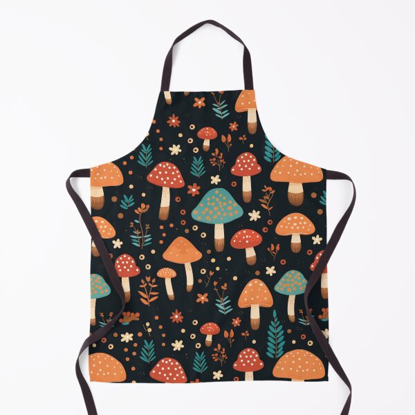 Item preview, Mushrooms Red Blue Orange Seamless Pattern designed and sold by AerinDigital.