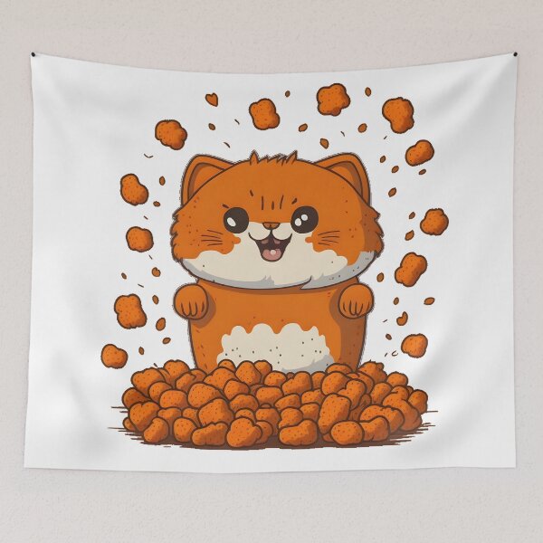 Item preview, A cat with tater tots on its head and paws. designed and sold by DreamDesignWear.